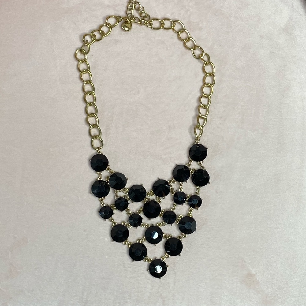 Black statement necklace